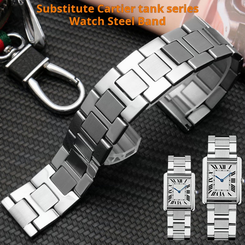 Cartier Watch Tank - Pulseira de Relógio em Aço Inoxidável