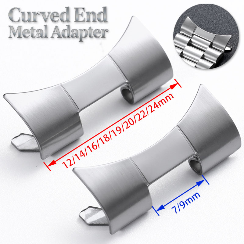 Curved Spring Bar - Adaptador de aço inoxidável com extremidade