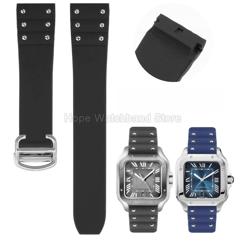 Cartier Watch Santos - Acessórios de Relógio de Silicone com