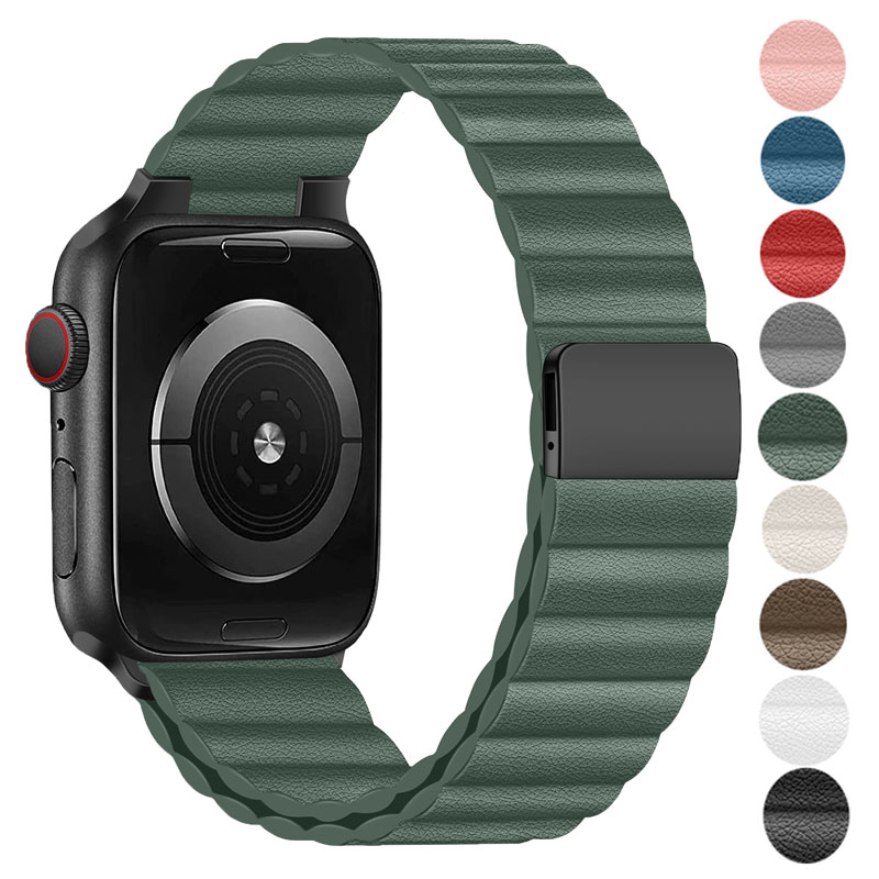 Milanese Loop Magnetic - Pulseira de couro para Apple Watch,