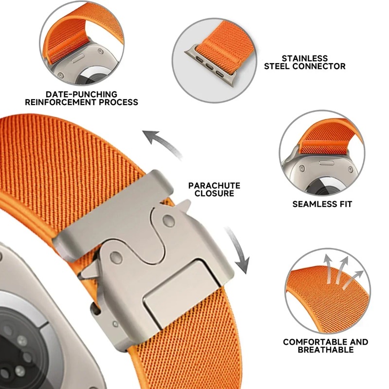 Para Apple Watch Ultra 4/3/2 4 - Parachute Strap Elastic avaliação e preço
