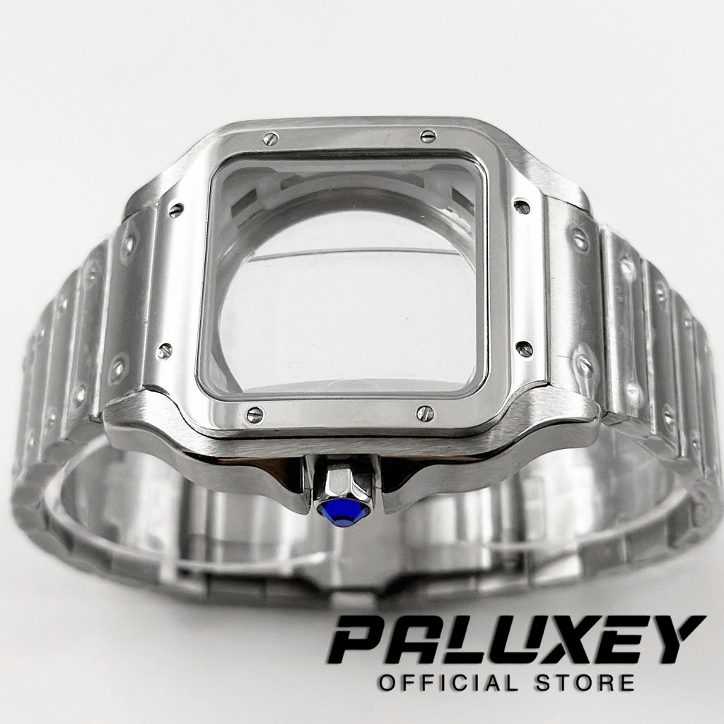 Caixa de relógio quadrada NH35 - Cartier Watch Santos avaliação e preço