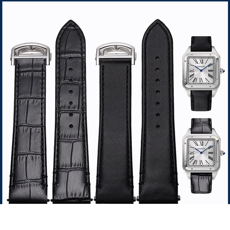 Pulseira de relógio de couro d - Cartier Watch Santos avaliação e preço