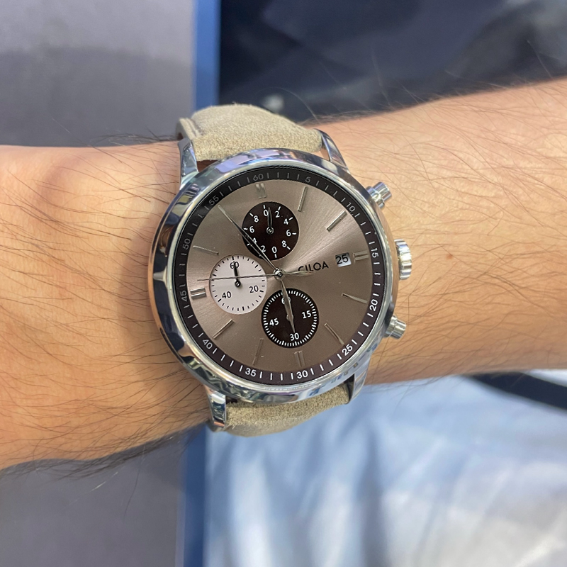 Relógio cronógrafo CILOA-Men c - Suede Strap Watch avaliação e preço