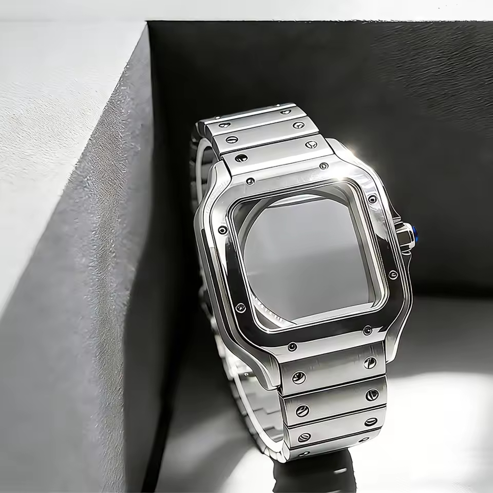 Caixa de 38 mm, modelo NH35, e - Cartier Watch Santos avaliação e preço