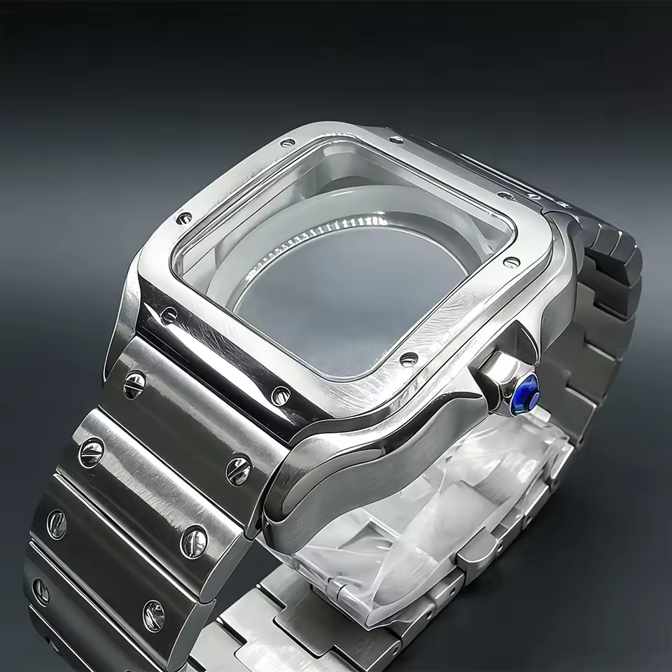 Caixa de 38 mm, modelo NH35, e - Cartier Watch Santos avaliação e preço