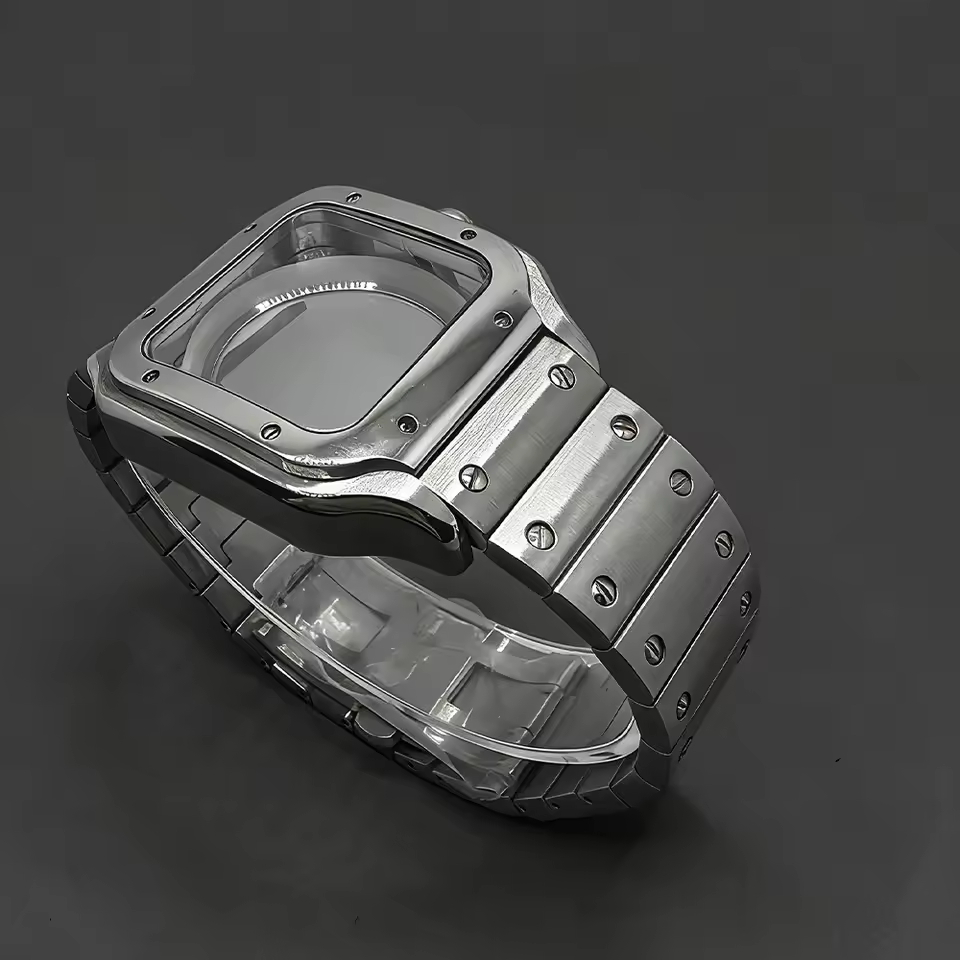 Caixa de 38 mm, modelo NH35, e - Cartier Watch Santos avaliação e preço